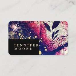 Tarjeta De Visita Moda moderna Elegante Rosa Oro Borgoña Resumen