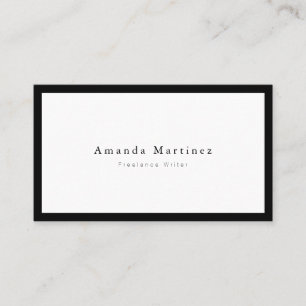 Tarjeta De Visita Moda moderna minimalista negro x blanco