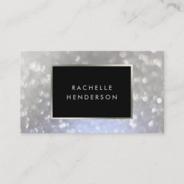 Tarjeta De Visita Moda moderna moda brillante de plata y belleza