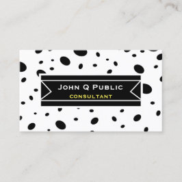 Tarjeta De Visita moda moderna negrita puntos negros personalizado d