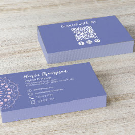 Tarjeta De Visita Moda moderna Profesional Medios Sociales QR Código