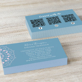 Tarjeta De Visita Moda moderna profesional QR Código medios sociales