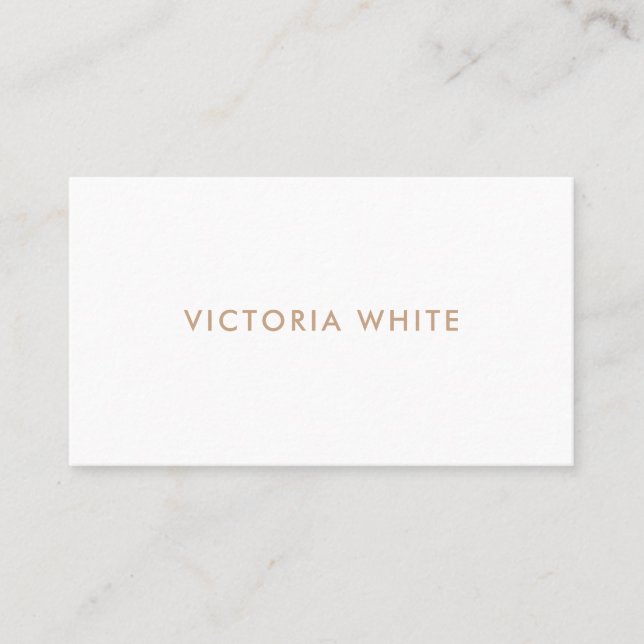 Tarjeta De Visita Moda moderna simple auto de negocios beige blanco (Anverso)