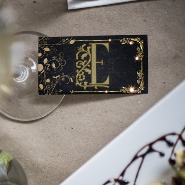 Tarjeta De Visita Moda moderna y elegante en negro | Profesional Gol (Subido por el creador)