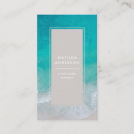 Tarjeta De Visita moda moderna y mínima de la tipografía de la playa