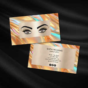 Tarjeta De Visita Moda Moderno Ópalo Ópalo Artista Salón De Belleza