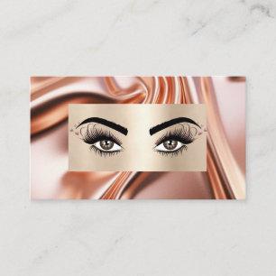 Tarjeta De Visita Moda Moderno Rosa Artista de maquillaje de oro Sal