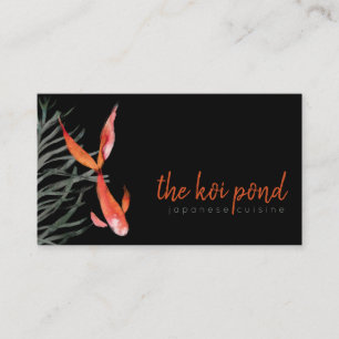 Tarjeta De Visita Moda Naranja Koi Fish