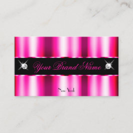 Tarjeta De Visita Moda Ombre Rojo Rosa Negro Esparkle Jewels Elegant