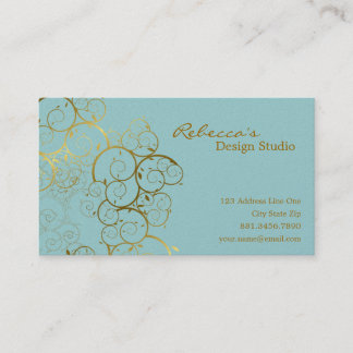Tarjeta De Visita Moda ornamental del vintage de Deco de las hojas