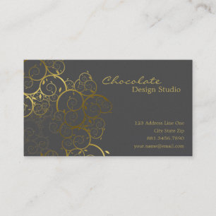 Tarjeta De Visita Moda ornamental del vintage de Deco de las hojas