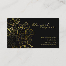 Tarjeta De Visita Moda ornamental del vintage de Deco de las hojas