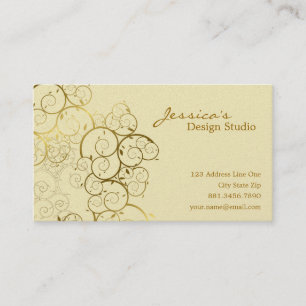 Tarjeta De Visita Moda ornamental del vintage de Deco de las hojas