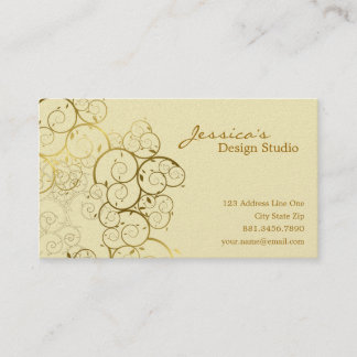 Tarjeta De Visita Moda ornamental del vintage de Deco de las hojas