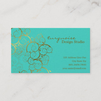 Tarjeta De Visita Moda ornamental del vintage de Deco de las hojas
