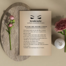 Tarjeta De Visita Moda Oro Eyelash Browbar Instrucciones para el cui