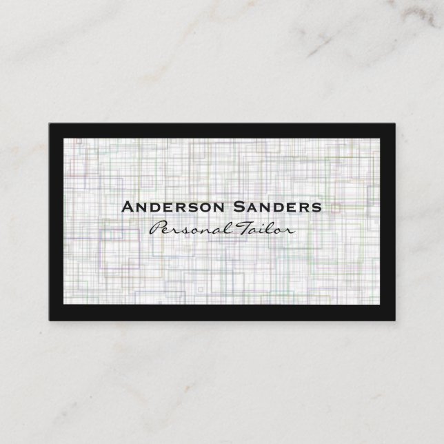 Tarjeta De Visita Moda Patrón de diseño moderno de oro negro (Anverso)