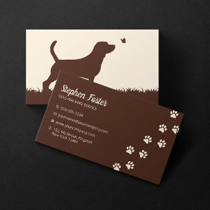 Tarjeta De Visita Moda Perro Caminar Perro Entrenador Caminante Masc