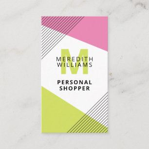 Tarjeta De Visita Moda personal del comprador Geométrica moderna