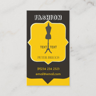 Tarjeta De Visita moda Posh Negrita Artesanía de la Industria de la