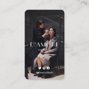 Tarjeta De Visita Moda Profesional 2 Fotos Blanco y Negro