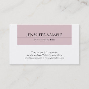 Tarjeta De Visita Moda profesional Diseño elegante Llanura de lujo m