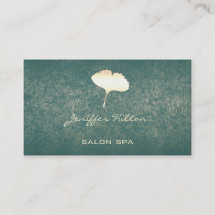 Tarjeta De Visita Moda profesional elegante hoja ginko