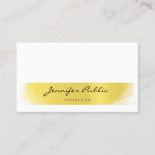 Tarjeta De Visita Moda Profesional Escrito A Mano Moderno Gold Luxur