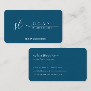 Tarjeta De Visita Moda profesional Océano azul