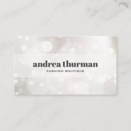 Tarjeta De Visita Moda Purpurina sutil planificadora de eventos en e