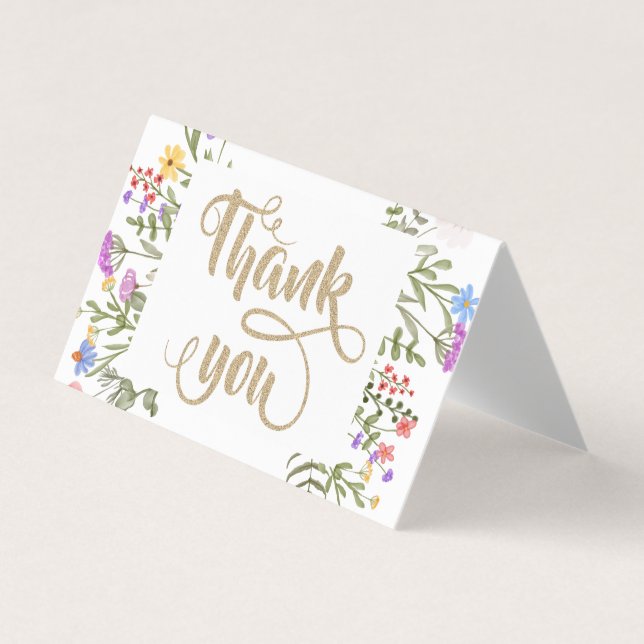 Tarjeta De Visita Moda Purpurinoso de Wildflower Meadow (Anverso)