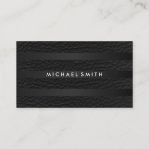 Tarjeta De Visita Moda Rayas Faux Leather