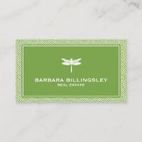 Moda Realtor de la libélula verde/blanca, diseñado