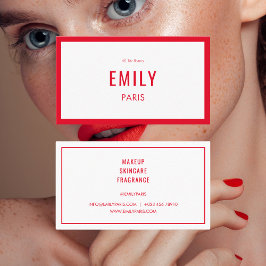 Tarjeta De Visita Moda Red Fashion Stylist / Beauty Business Card