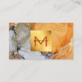 Tarjeta De Visita Moda Relieve metalizado dorado Gris y Amber Person