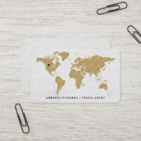 Moda Relieve metalizado dorado Mapa Mundial Agenci