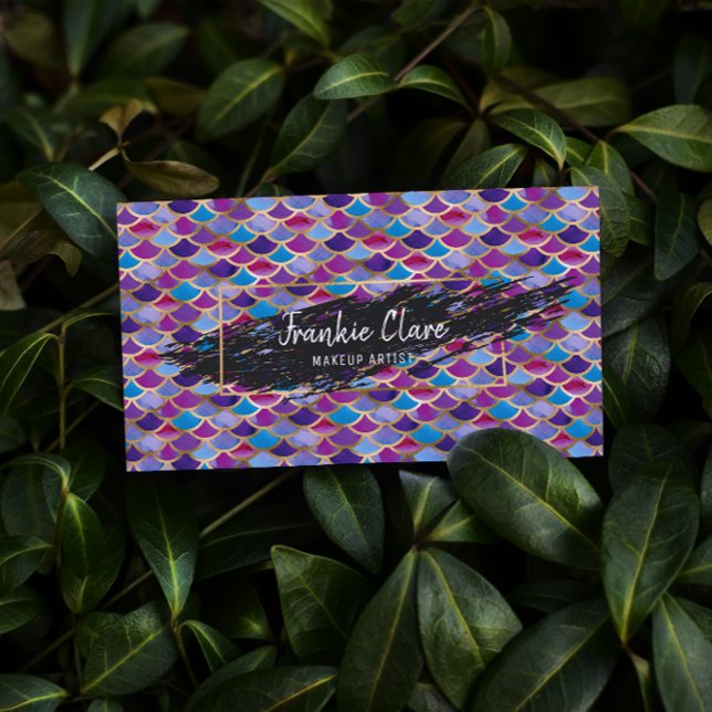 Tarjeta De Visita Moda Resumen Escala De Sirena Con Detalles De Oro (Subido por el creador)