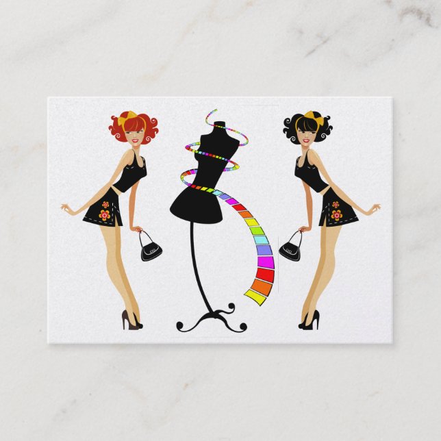 Tarjeta De Visita Moda revisada / Seamstress / Control de peso (Anverso)