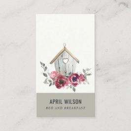 TARJETA DE VISITA MODA ROJA ROSA FLORAL DE MADERA ALOJAMIENTO DE CAS
