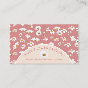 Tarjeta De Visita Moda Rosa Daisy Flower Baby Sitter