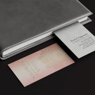 Tarjeta De Visita MODA Rosa Oro Mandala