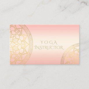 Tarjeta De Visita MODA Rosa Oro Mandala