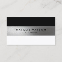 Moda Rough FAUX Silver Stripe Black White Modern