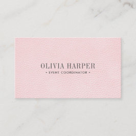 Tarjeta De Visita Moda Rubor| Diseño elegante de cuero liso