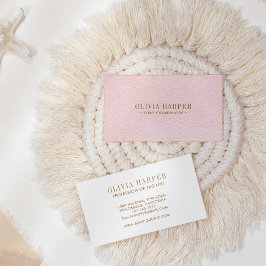 Tarjeta De Visita Moda Rubor | Elegante y liviano aspecto de cuero