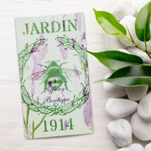Tarjeta De Visita moda rústica campiña lavender abeja vintage