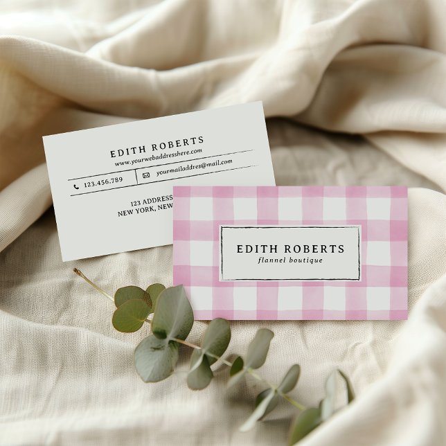 Tarjeta De Visita Moda rústica de búfalo rosa moderno (Subido por el creador)