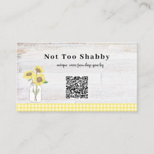 Tarjeta De Visita Moda rústica de madera blanca Shabby Cottage
