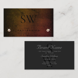 Tarjeta De Visita Moda Sensación de gradiente de Naranja gris oscuro