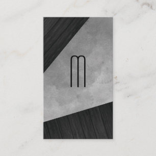 Tarjeta De Visita Moda Sepia Watercolor Wood Monograma